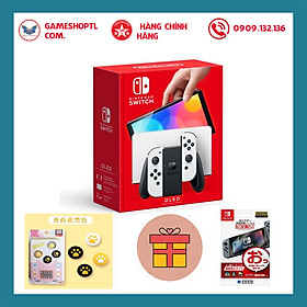 Máy Game Nintendo Switch Oled Joycon White H.A.C.K Kèm Thẻ Nhớ 128gb Chép