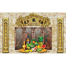 Mua Tranh 3D dán phòng thờ   bàn thờ KT ngang1.25m*0.8m có keo sẵn