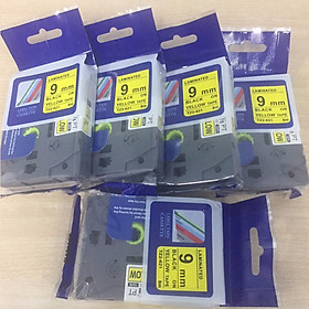 Mua Sét 02 cuộn nhãn TZ2-621 tiêu chuẩn - Chữ đen trên nền vàng 9mm- Hàng nhập khẩu