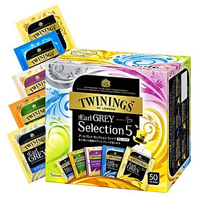 Hộp trà Bá Tước tuyển chọn TWININGS 102.5g - 50 gói (gồm 5 vị)