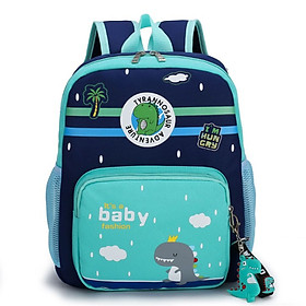 Balo Cho Bé 1-5 Tuổi, Cho Bé Đi Mẫu Giáo Hình Khủng Long, Kèm Móc Khóa (32x27cm)