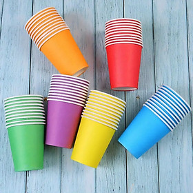 Set 25 cốc giấy màu sắc Maruki 205ml