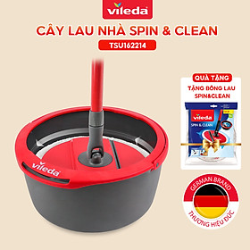 Mua Cây lau nhà Vileda dạng đĩa tròn  công nghệ sợi microfiber sạch sâu  kèm xô giặt xoay 360 độ  model Spin&Clean