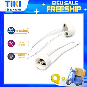Mua Đui đèn GU10 dùng cho bóng đèn LED  Halogen - Thiết kế bằng sứ chắc chắn