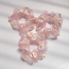 Combo 3 dây buộc tóc Scrunchies hoa cúc.