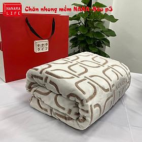 Chăn nhung mềm NANA gốm 2 lớp Nanara Life Nhật Bản - 2m x 2m3