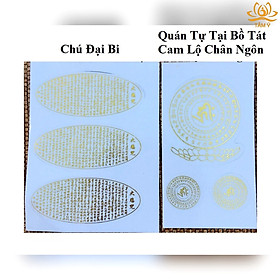 Mua Miếng dán thần chú Đại Bi  Chú gia trì nước  Quán Tự Tại Bồ Tát Cam Lộ Chân Ngôn  Mật tông Tâm Ý