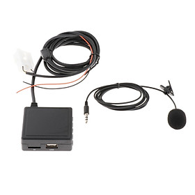 Car Bluetooth AUX Bluetooth 5.0 with Microphone 12V Adapter Fits for Audi A3 TT R8