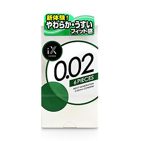 Bao Cao Su 0.02 mm - Siêu Mỏng - Có Gel Bôi Trơn 2 Mặt - Của Nhật - Jex IX - 6s 