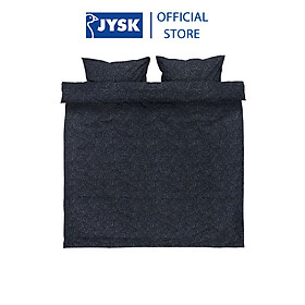 Mua Bộ vỏ chăn gối đôi | JYSK Ines | cotton | xanh nước biển đậm | R200xD220cm/R50xD75cm