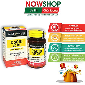 Viên uống Mason Natural CoQ10 30mg hỗ trợ sức khỏe bổ tim mạch giúp giảm