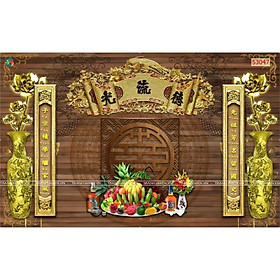 Mua Tranh 3D dán bàn thờ trang trí phòng thờ