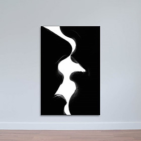 Mua Tranh Nghệ Thuật Trắng Đen - Tranh Treo Phòng Ngủ Canvas W1157 (Size