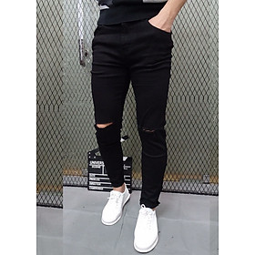 Quần jean nam titishop đen qjr213