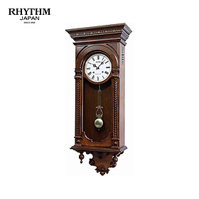 Đồng hồ treo tường Nhật Bản Rhythm CMJ464FR06 Kt 38.0 x 90.0 x 15.0cm, 7.0kg. Vỏ gỗ, dùng PIN.