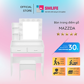 Mua Bàn phấn đèn LED gỗ MDF cao cấp SMLIFE Mazzda