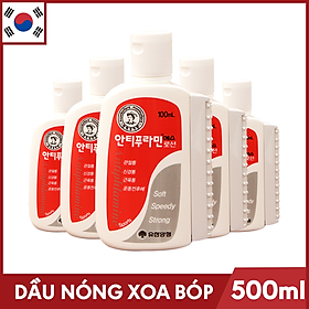 Bộ 5 Chai Dầu nóng Hàn Quốc Antiphlamine ( Chai 100ml ) - Đau nhức massage cơ thể