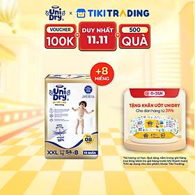 [Mẫu mới] Tã quần Unidry G3X Supreme siêu mỏng size XXL - 54+8 miếng