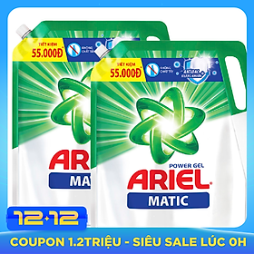 Combo 2 Túi Nước Giặt Ariel Matic Đậm Đặc (2.3L/ Túi)