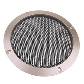 6.5inch Car Audio Speaker Cover Decorative Circle Metal Mesh Grille Gold