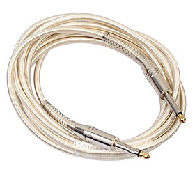 Gold 1/4'' Jack 6.35mm Mono Male to Male Audio Cable for Electric Guitar 5m