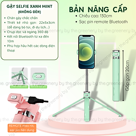 Gậy chụp ảnh Selfie kiêm Tripod Cao 1.3m đa năng có remote Bluetooth(sạc điện) Tích hợp chân đế hợp kim kẽm chắc chắn