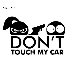 Miếng Dán Xe Hơi In Chữ Don 't Touch My Car