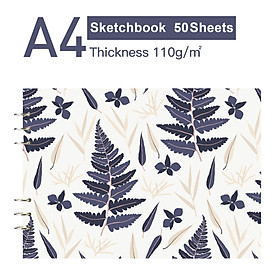 50 Sheets Loose-Leaf Sketchbook Professional A4 Art Painting Sketch Paper 8.2x11.4 Inch for Drawing Journaling Sketching