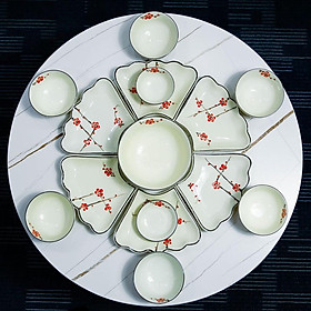 Mua Bộ Hoa Mặt Trời - Bộ Thờ Cúng - Đào Đỏ Bát Tràng