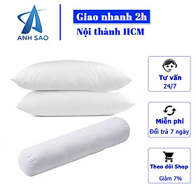 Combo Bộ 2 gối nằm + 1 gối ôm - Gòn bông nhân tạo an toàn sức khỏe - Có khóa kéo dễ dàng thêm bớt gòn bên trong - Êm ái, mềm mịn