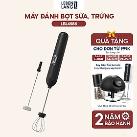 Máy đánh trứng đánh bọt cafe cầm tay mini Lebenlang LBL4588, 2 tốc độ, sạc pin usb tiện dụng - hàng chính hãng