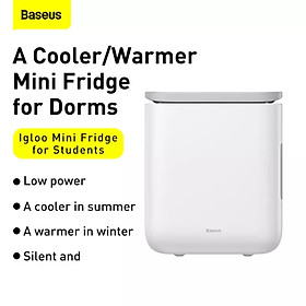 (Hàng chính hãng) Tủ lạnh mini Baseus dung tích 6L, hai chế độ làm lạnh và giữ ấm, dùng trên xe hơi, cho gia đình, văn phòng, ký túc xá,...