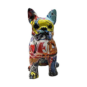 Colorful  Statue Dog Art Figurine Sculpture Resin Home Decor