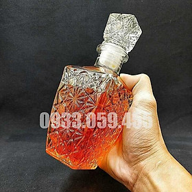 Bình Rượu Kim Cương Tứ Giác 800ML , vỏ chai ruou kiểu đẹp giá rẻ