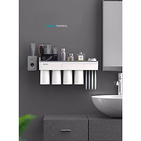 Kệ Nhà Tắm Thông Minh OENON Dán Tường, Giá Treo Bàn Trải Đánh Răng, Bán Kèm Hộp Nhả Kem Đánh Răng Tự Động