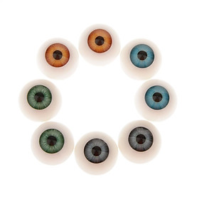 8 Cái Nửa Tròn Rỗng Acrylic Búp Bê Dollfie Mắt Nhựa Mắt 20mm