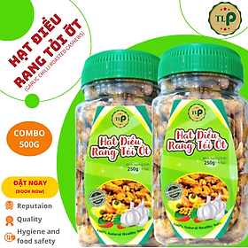 HẠT ĐIỀU RANG TỎI ỚT COMBO 2 HŨ - MỖI HŨ 250G