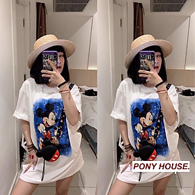 ÁO PHÔNG HOẠT HÌNH MICKY TRẮNG -  ÁO ĐÔI NAM NỮ SIÊU HOT HIT