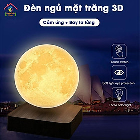 Mua Đèn ngủ mặt trăng lơ lửng LED cảm ứng in 3D cao cấp - Quả Cầu Mặt Trăng Bay Magnetic Levitation 3D Printing Moon Light