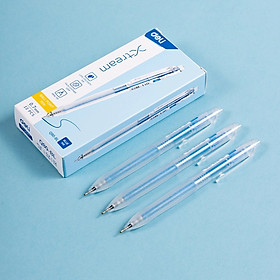 Bút Bi Dầu Deli 0.7mm Màu Xanh EQ80-BL