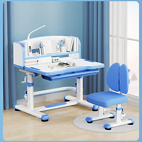 Mua Bàn ghế học sinh chống gù cận  có đèn kỹ thuật số  có giá sách - Nội thất phòng học (82x78cm)