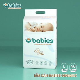 Tả dán Babies Organic size L 46 miếng (9-14kg)