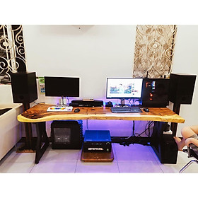 Mua Bàn làm việc 200 cm x 60-65 cm x 5 cm gỗ me tây nguyên tấm