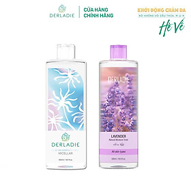 Combo Nước Tẩy Trang + Nước Hoa Hồng Derladie (Cleansing Water Witch Hazel + Lavender Natural Moisture Toner)