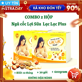 Combo 2 hộp  ngũ cốc lợi sữa Lạc Lạc 39 loại hạt 30 gói