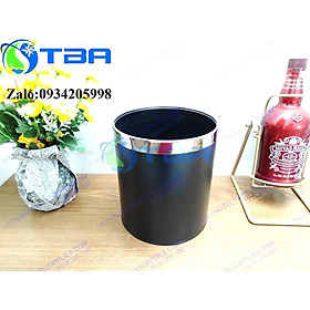Mua Thùng rác 2 lớp đặt phòng màu đen cao cấp