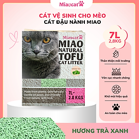Cát Vệ Sinh Cho Mèo Miao 7L Hương Trà Xanh Cát Đậu Nành Khử Mùi Ít Bụi An Toàn MIAOCAT