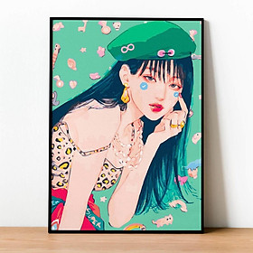 Tranh số hóa Thanh xuân đã căng khung 40x50cm