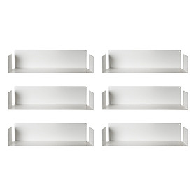 Combo 6 Kệ Sách Treo Tường Smlife Chữ U 60 ( 60 x 15 x 15 cm) - Trắng