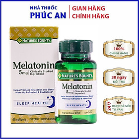 Viên uống bổ não, giảm căng thẳng giúp ngủ ngon Melatonin 5mg Nature s